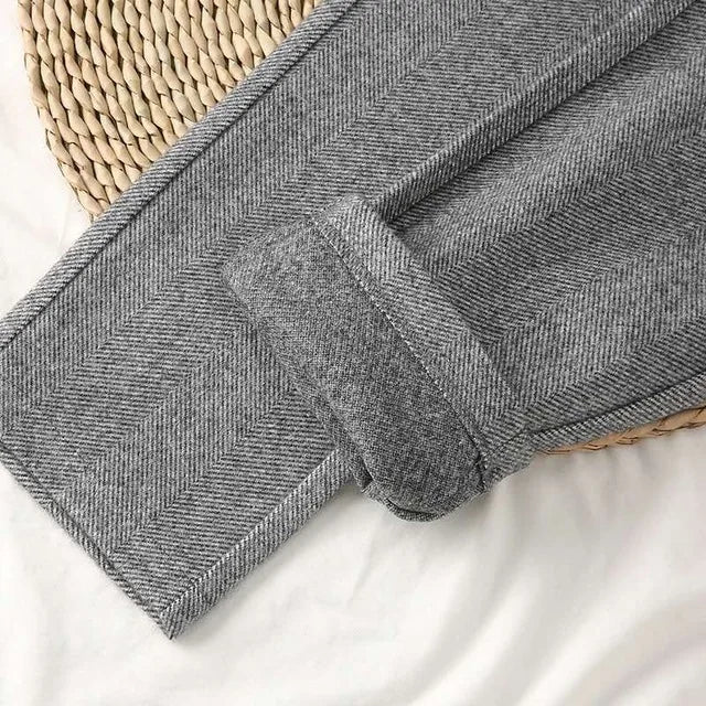 ⚡ Bellera High-Waist Tapered Woolen Pants ☁️