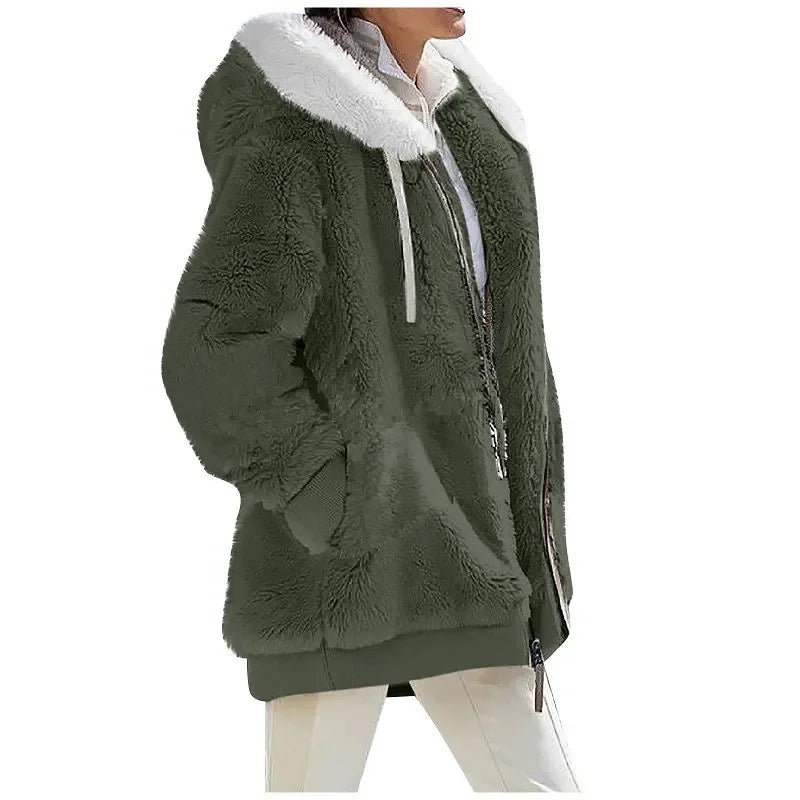 Luxury Cashmere Blend Teddy Jacket – Belléra™ Cozy Fleece Zip-Up Hoodie 🇬🇧✨