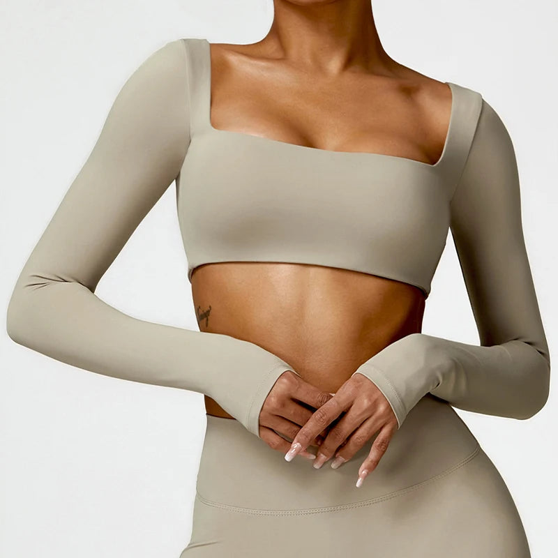 ⚡ Bellera Quick-Dry Square Neck Workout Top ☁️