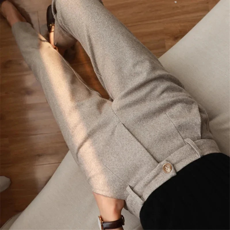 ⚡ Bellera High-Waist Tapered Woolen Pants ☁️
