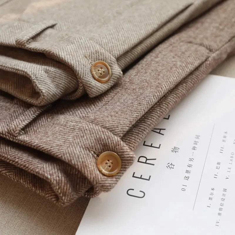 ⚡ Bellera High-Waist Tapered Woolen Pants ☁️
