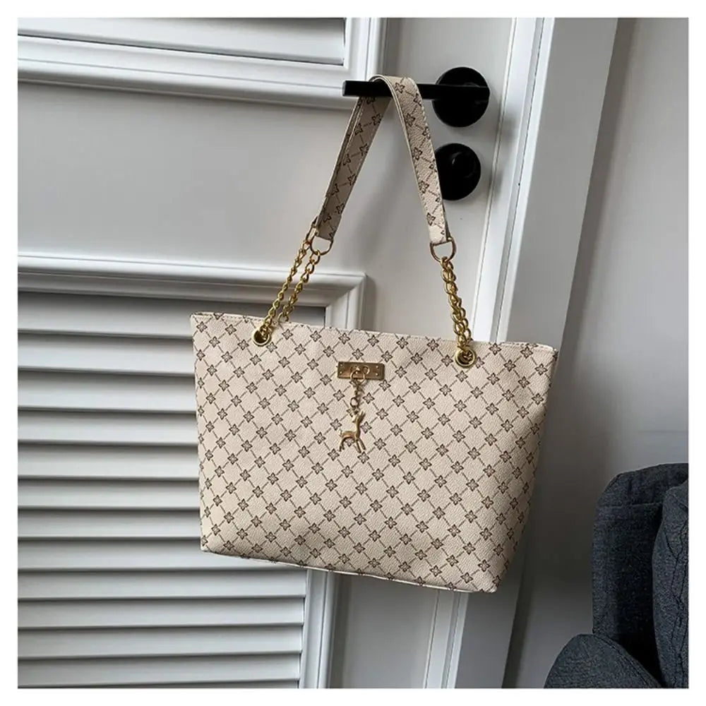 Premium Luxury Designer Pattern Tote Bag - Large Capacity Shoulder Chain Purse ✨