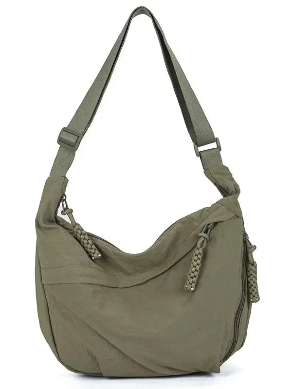 Premium Lightweight Nylon Hobo Bag - Casual Waterproof Multi-Pocket Shoulder Purse ✨