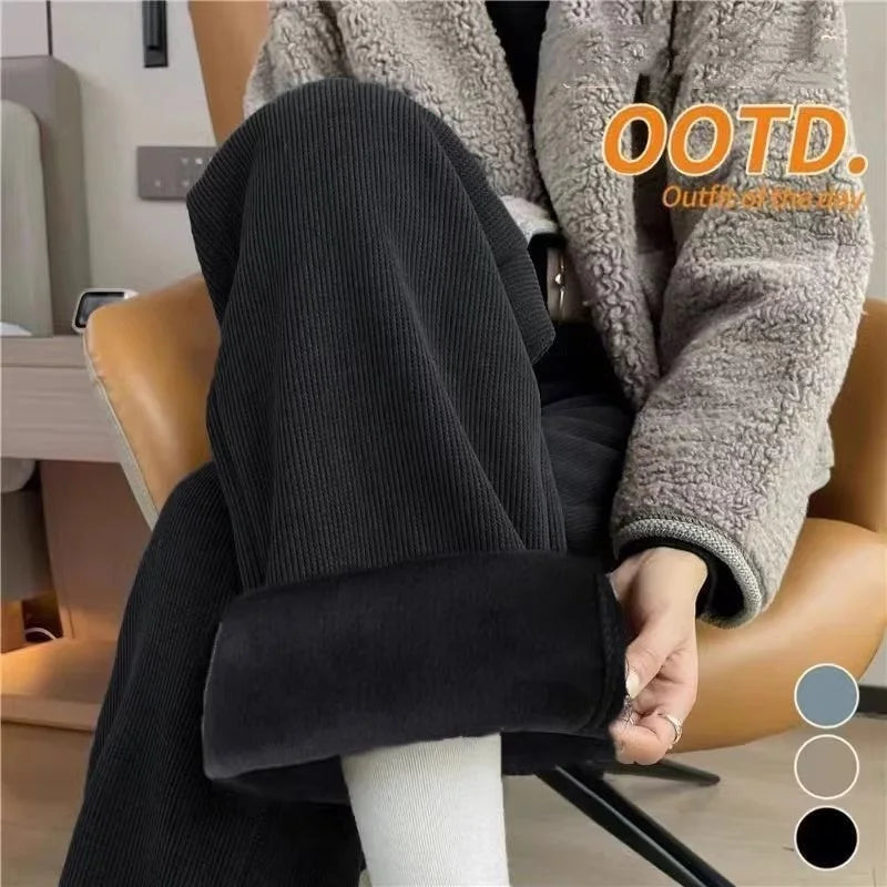 Premium Wide-Leg Cotton Trousers - Casual Loose Fit Lounge Pants ✨