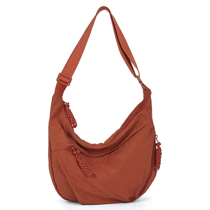 Premium Lightweight Nylon Hobo Bag - Casual Waterproof Multi-Pocket Shoulder Purse ✨