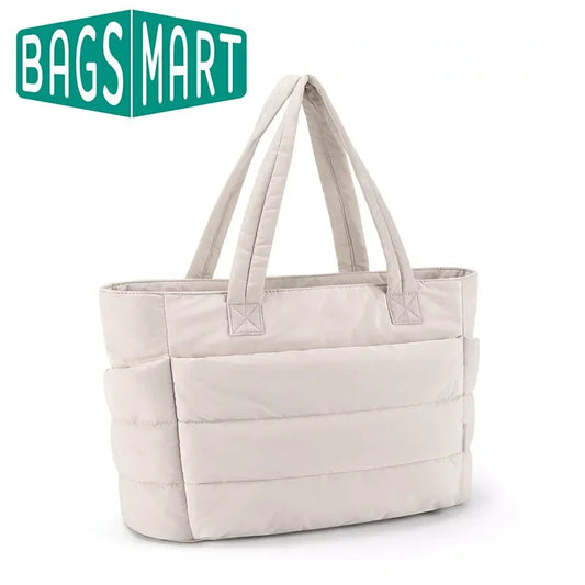 Belléra Quilted Large Capacity Tote Bag | 15.6" Laptop Friendly