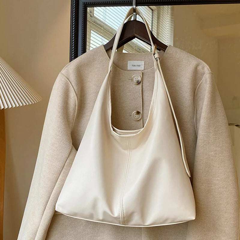 Premium Retro Minimalist Tote Bag - Large Capacity Shoulder Hobo Purse ✨