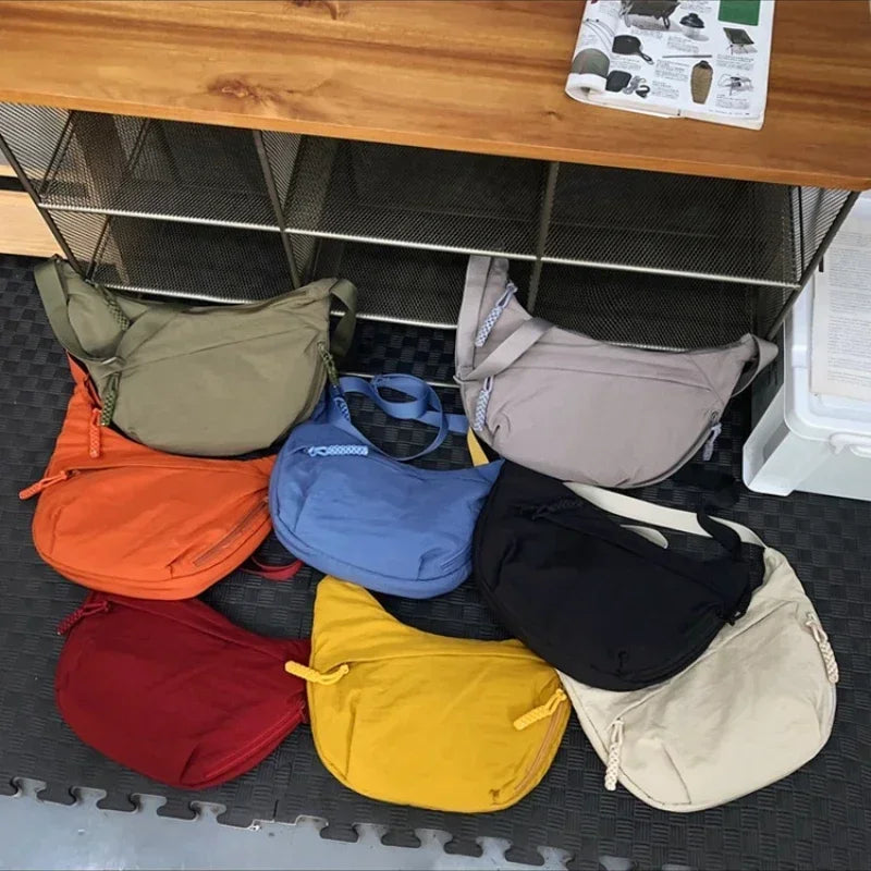 Premium Lightweight Nylon Hobo Bag - Casual Waterproof Multi-Pocket Shoulder Purse ✨