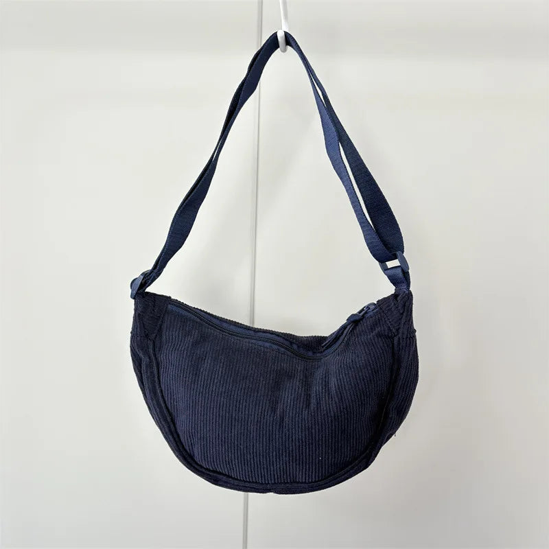 Premium Retro Corduroy Shoulder Bag - Casual Hobo Crossbody Tote ✨