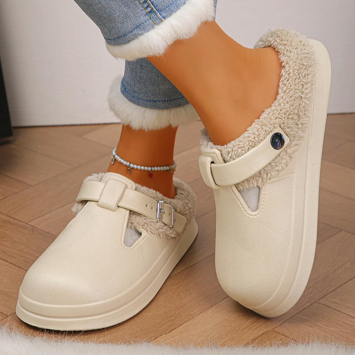 Bellera Waterproof Fluffy Winter Slippers 👣
