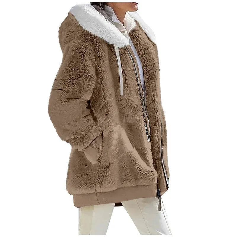 Luxury Cashmere Blend Teddy Jacket – Belléra™ Cozy Fleece Zip-Up Hoodie 🇬🇧✨