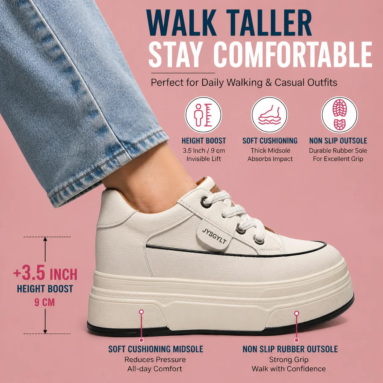 ⚡ Bellera High Platform Hidden Heel Sneakers ☁️