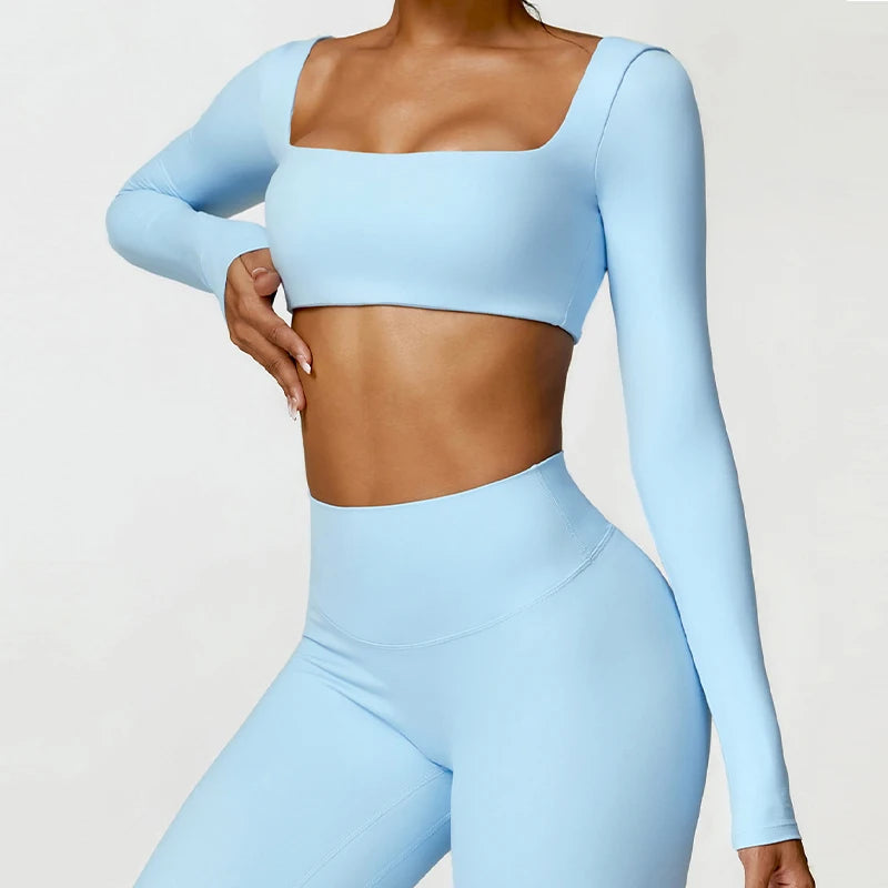 ⚡ Bellera Quick-Dry Square Neck Workout Top ☁️