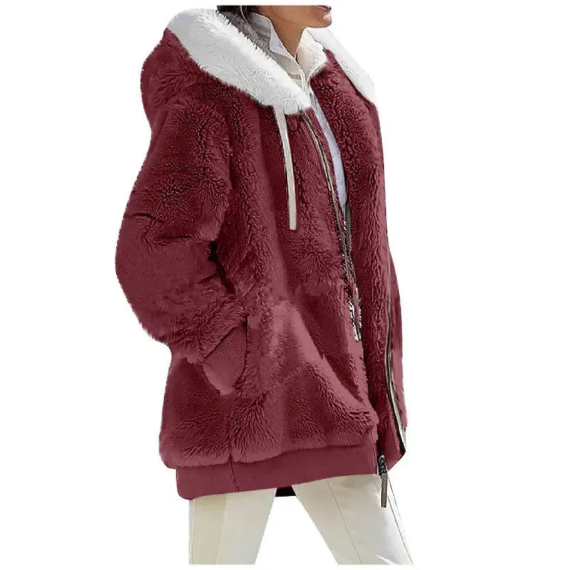 Luxury Cashmere Blend Teddy Jacket – Belléra™ Cozy Fleece Zip-Up Hoodie 🇬🇧✨