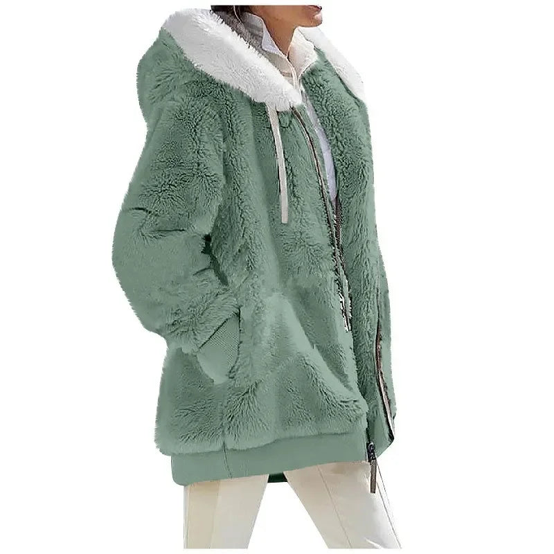 Luxury Cashmere Blend Teddy Jacket – Belléra™ Cozy Fleece Zip-Up Hoodie 🇬🇧✨