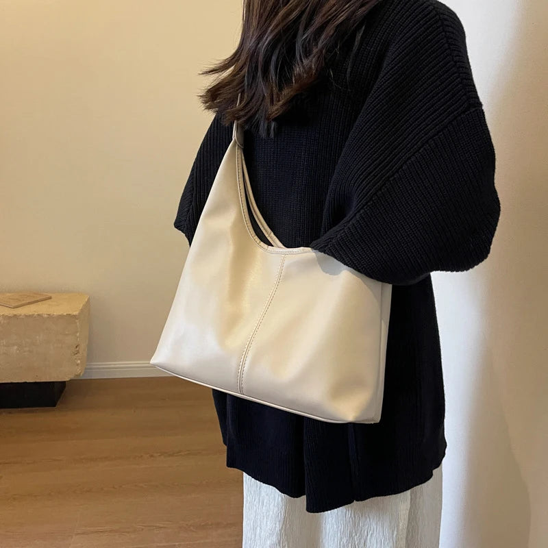 Premium Retro Minimalist Tote Bag - Large Capacity Shoulder Hobo Purse ✨