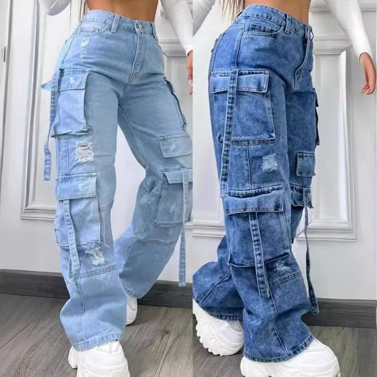 ⚡ Bellera Multi-Pocket Retro Baggy Jeans ☁️