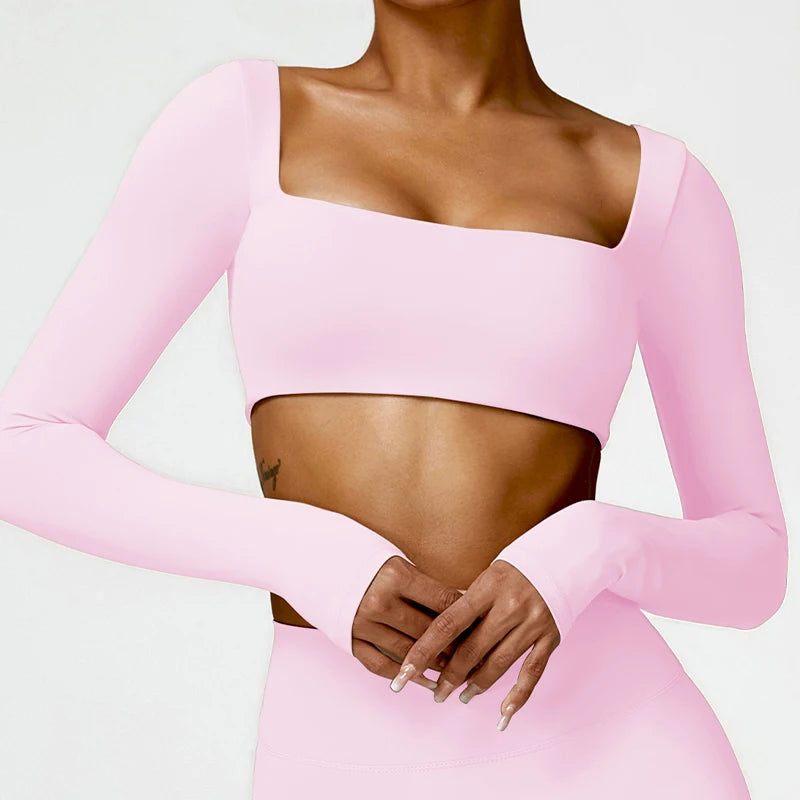 ⚡ Bellera Quick-Dry Square Neck Workout Top ☁️
