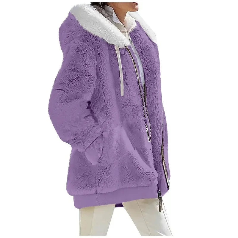 Luxury Cashmere Blend Teddy Jacket – Belléra™ Cozy Fleece Zip-Up Hoodie 🇬🇧✨