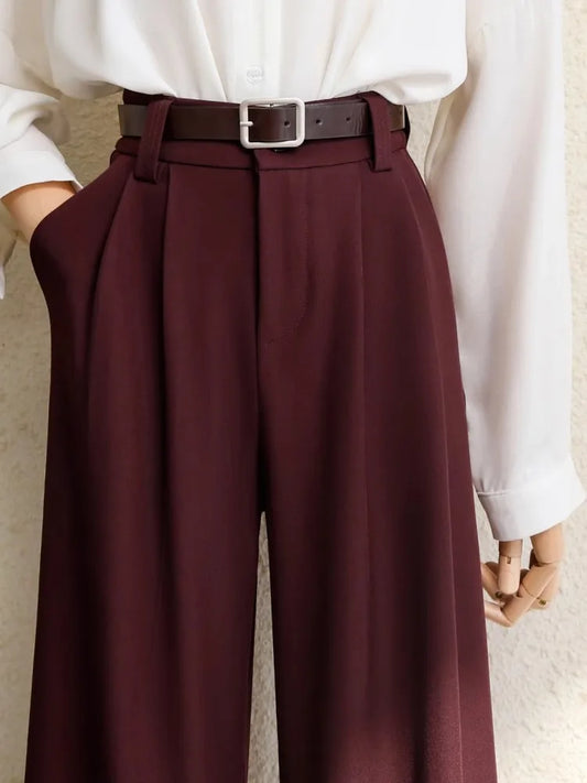Premium Tailored Wide-Leg Trousers - High-Waisted Smart Casual Pants ✨
