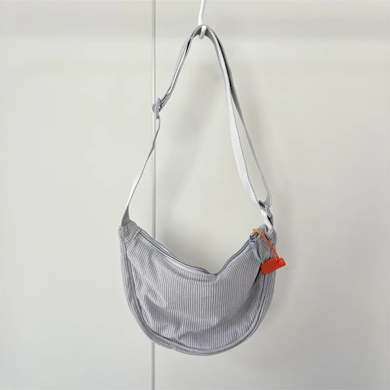 Premium Retro Corduroy Shoulder Bag - Casual Hobo Crossbody Tote ✨