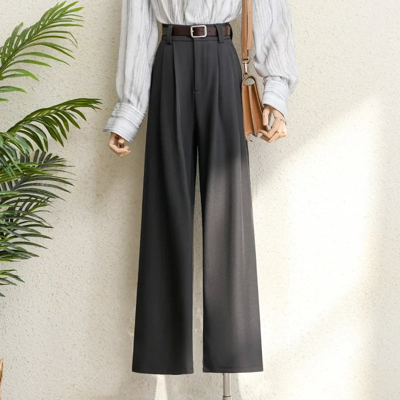 Premium Tailored Wide-Leg Trousers - High-Waisted Smart Casual Pants ✨