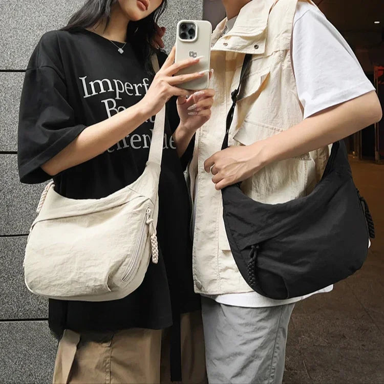 Premium Lightweight Nylon Hobo Bag - Casual Waterproof Multi-Pocket Shoulder Purse ✨