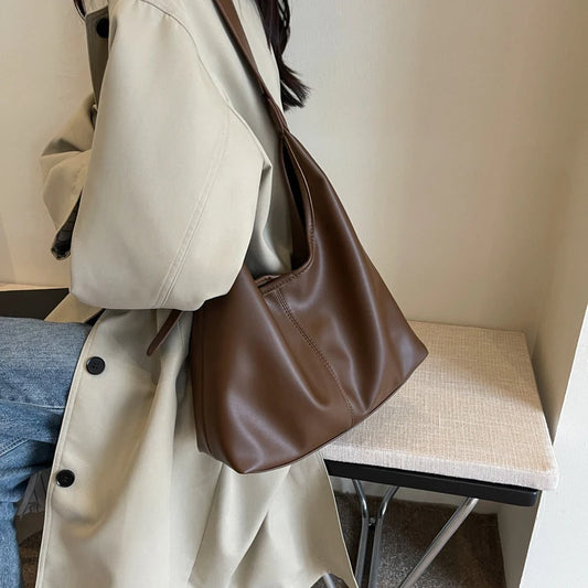 Premium Retro Minimalist Tote Bag - Large Capacity Shoulder Hobo Purse ✨