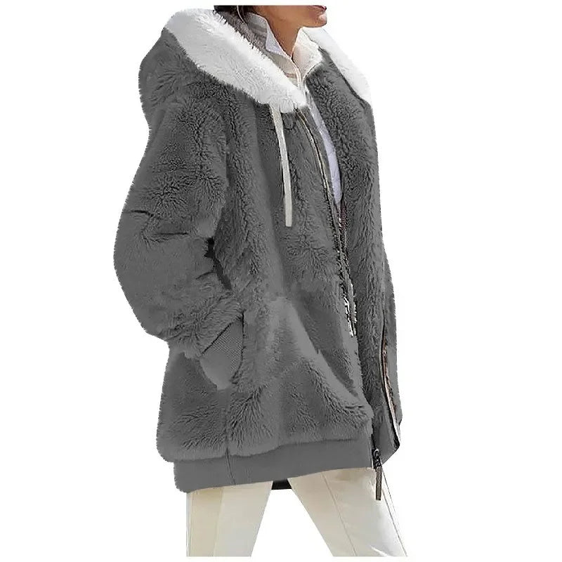 Luxury Cashmere Blend Teddy Jacket – Belléra™ Cozy Fleece Zip-Up Hoodie 🇬🇧✨