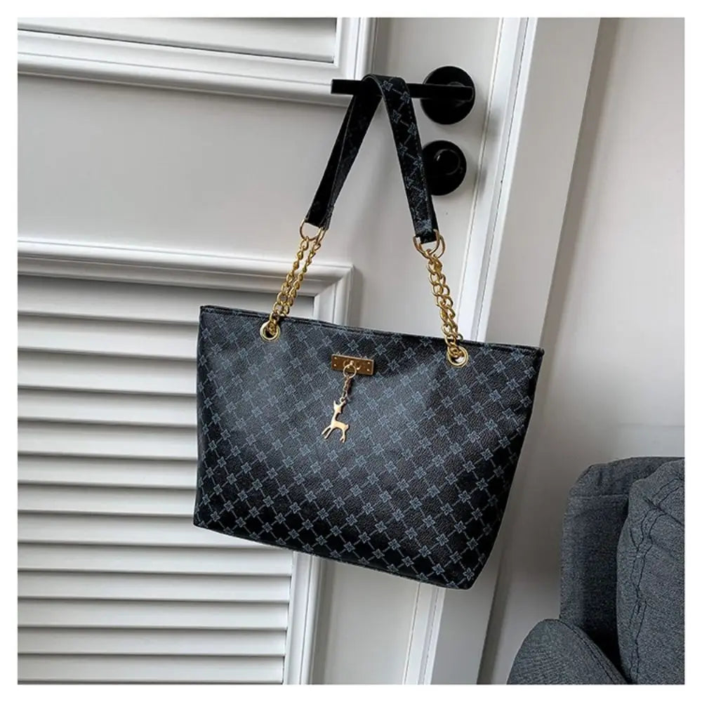 Premium Luxury Designer Pattern Tote Bag - Large Capacity Shoulder Chain Purse ✨
