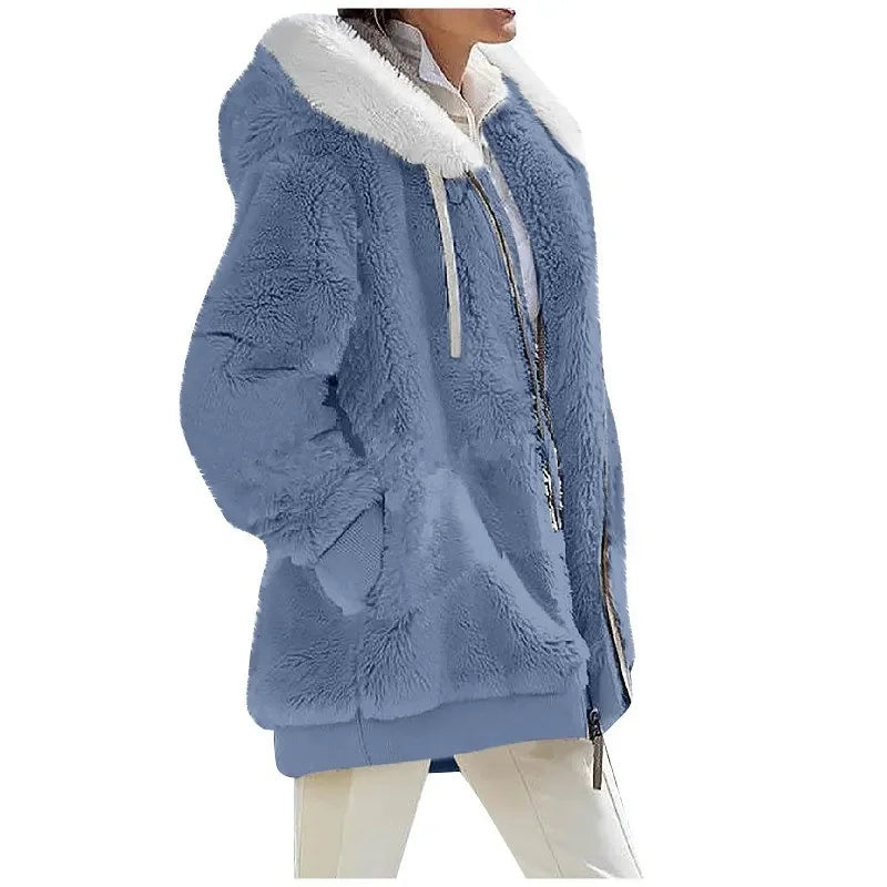 Luxury Cashmere Blend Teddy Jacket – Belléra™ Cozy Fleece Zip-Up Hoodie 🇬🇧✨