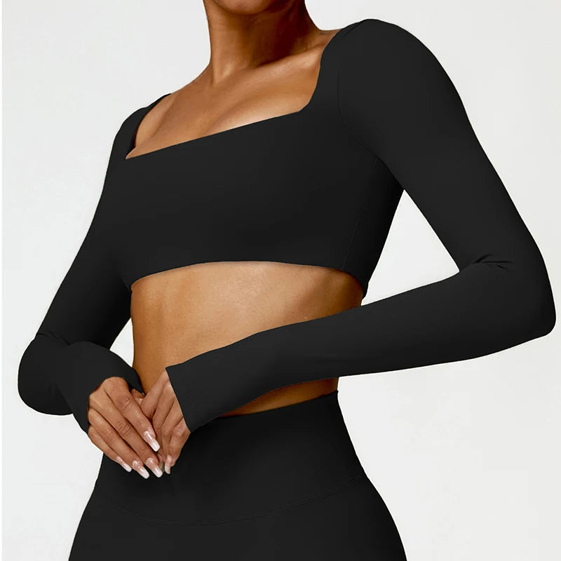 ⚡ Bellera Quick-Dry Square Neck Workout Top ☁️