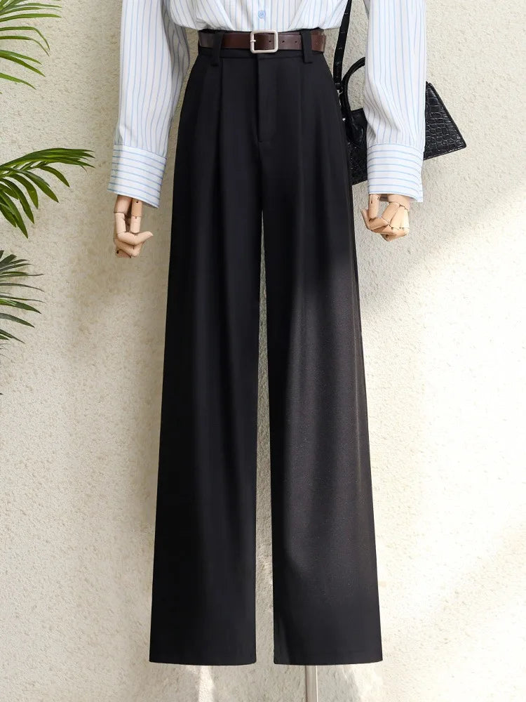 Premium Tailored Wide-Leg Trousers - High-Waisted Smart Casual Pants ✨