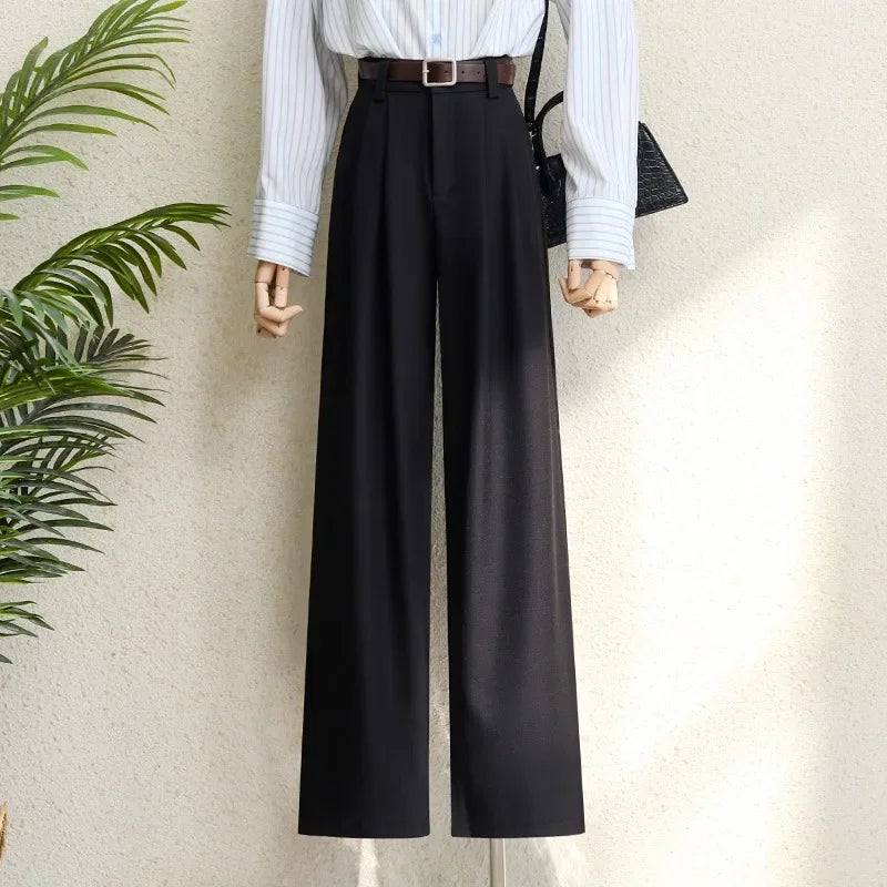Premium Tailored Wide-Leg Trousers - High-Waisted Smart Casual Pants ✨
